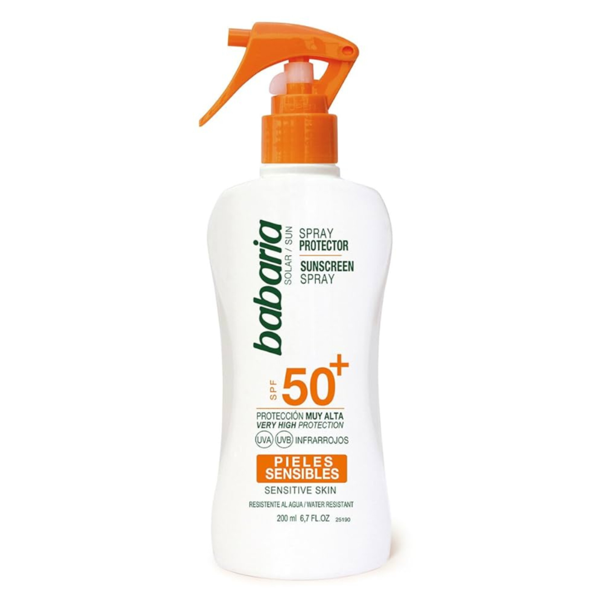 اسپری ضدآفتاب پوست حساس باباریا SPF50 حجم 200 میل اورجینال Babaria Sensitive Skin Sunscreen Spray SPF50 200ml محافظت قوی