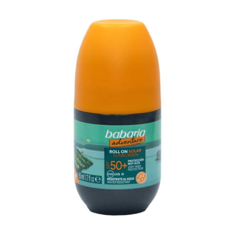 مام ضدآفتاب باباریا SPF50+ حجم 50 میل اورجینال Babaria Roll-On Sunscreen SPF50+ 50ml محافظت قوی و سبک برای پوست حساس