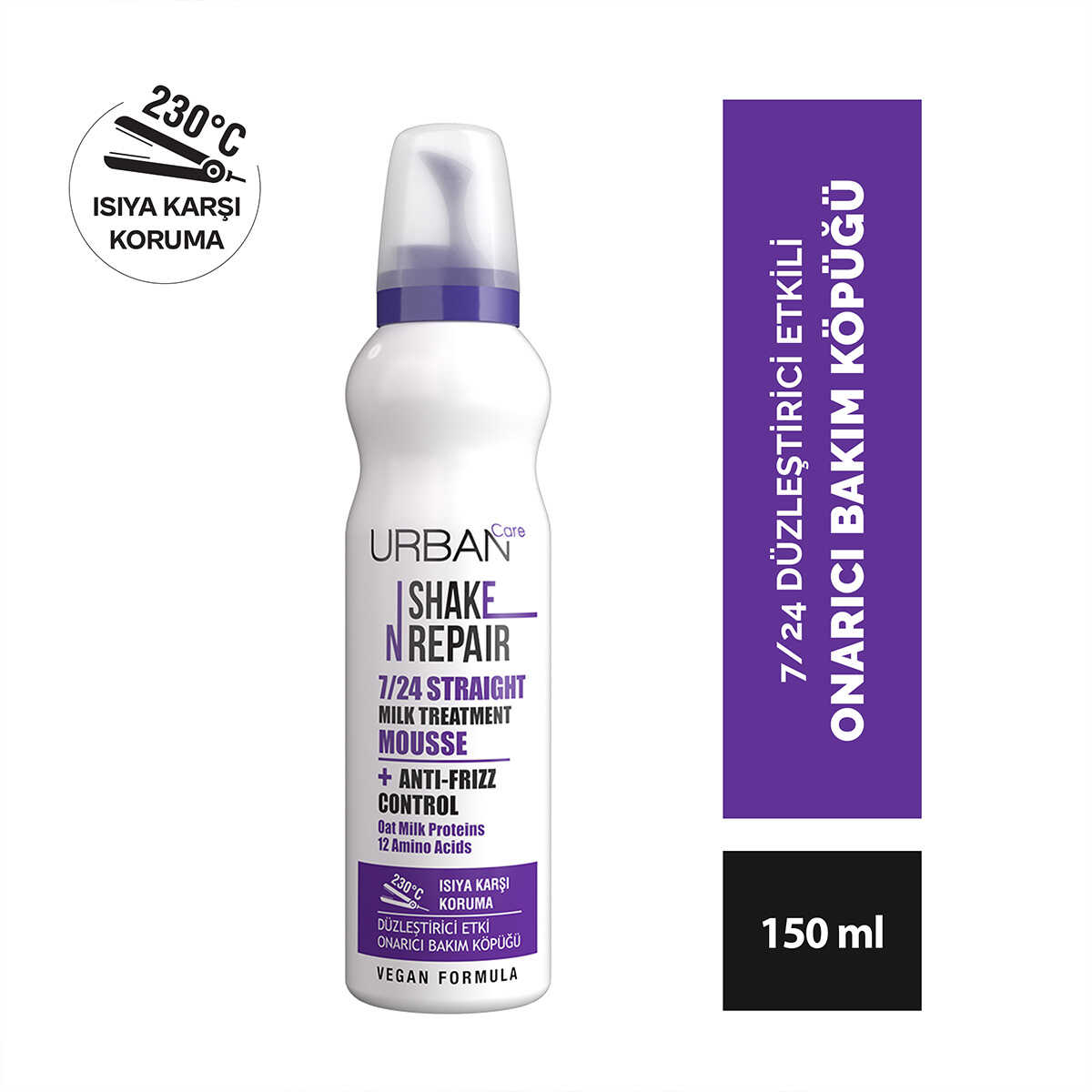 موس مو اوربان کر شیک این ریپیر 7/24 حجم 150 میل اورجینال Urban Care Shake N Repair 7/24 Milk Treatment Mousse 150ml مخصو