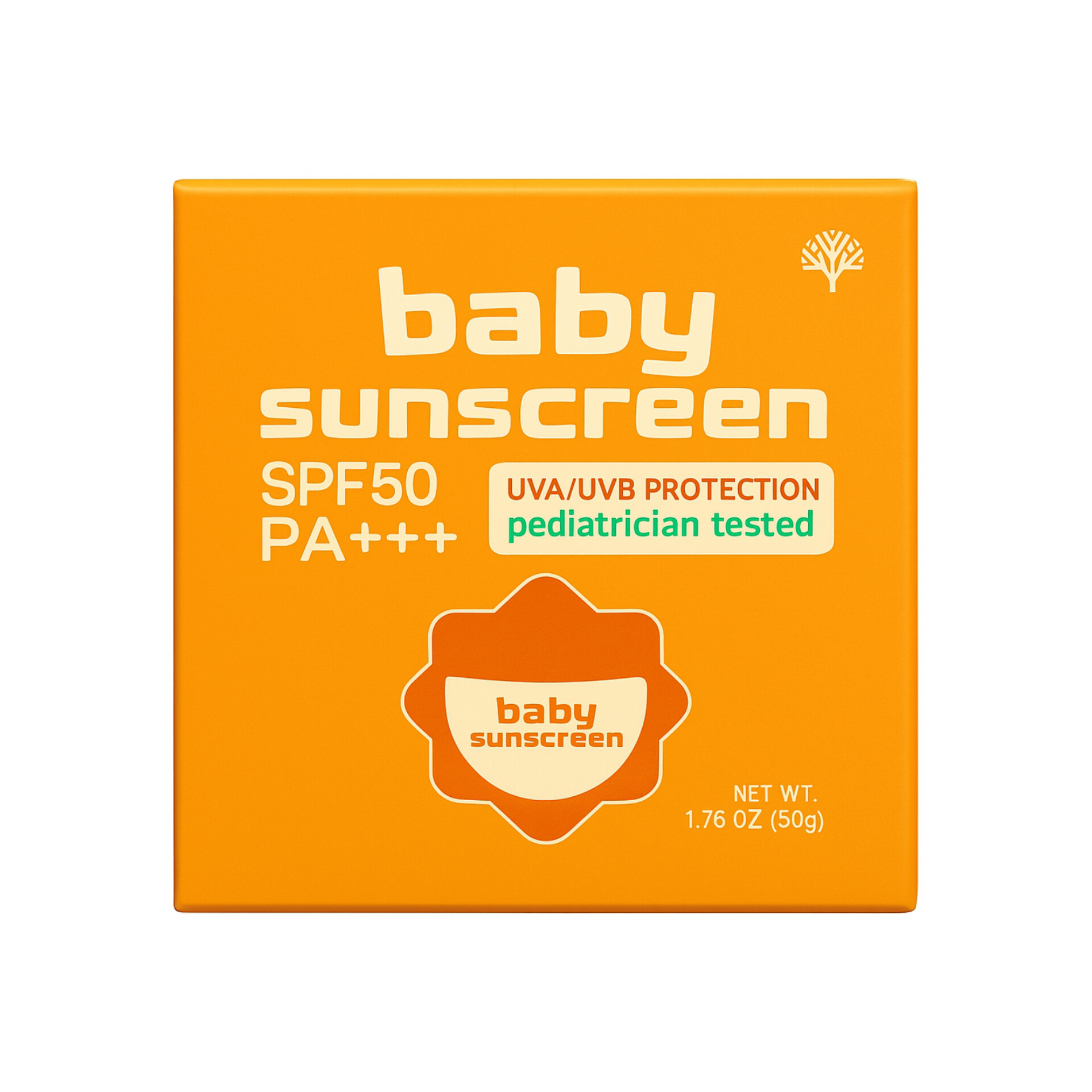 کرم ضد آفتاب کودک Baby Sunscreen SPF50+ حجم 50 گرم اورجینال محافظت بسیار بالا برای انواع پوست کودک