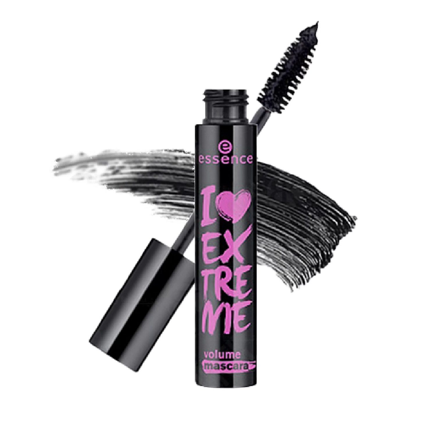 ریمل حجمدهنده اسنس مشکی اورجینال مدل I Love Extreme Volume برس فیبری بزرگ با حجمدهی فوقالعاده به مژهها