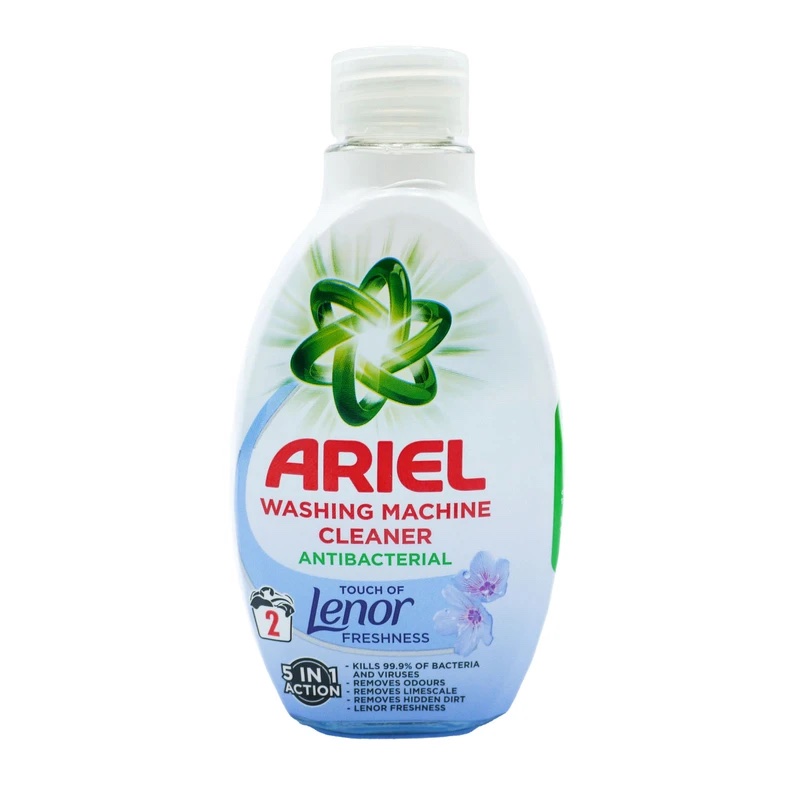 جرمگیر ماشین لباسشویی آریل مدل Lenor Cleaner دو بار مصرف حجم 250 میلی با رایحه گل های بهاری