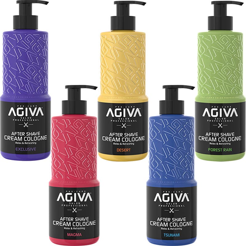 افتر شیو کرمی کلون اگیوا 5 رایحه حجم 400 میل اورجینال Agiva After Shave Cream Cologne Set