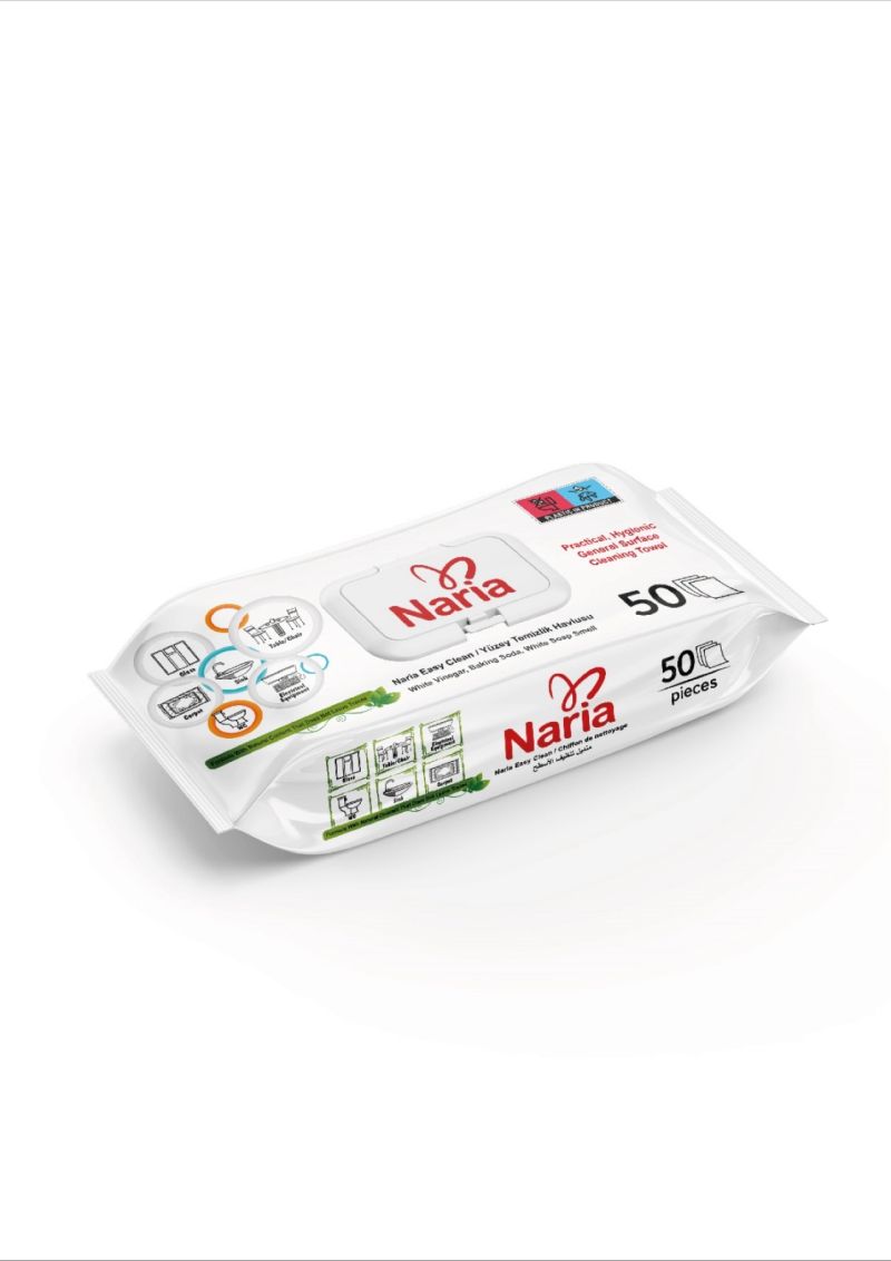 دستمال مرطوب چندمنظوره ناریا 50 عددی Naria Multi Purpose