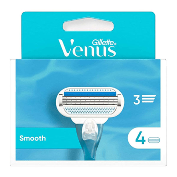 تیغ یدک ژیلت Venus Smooth بسته 4 عددی اورجینال