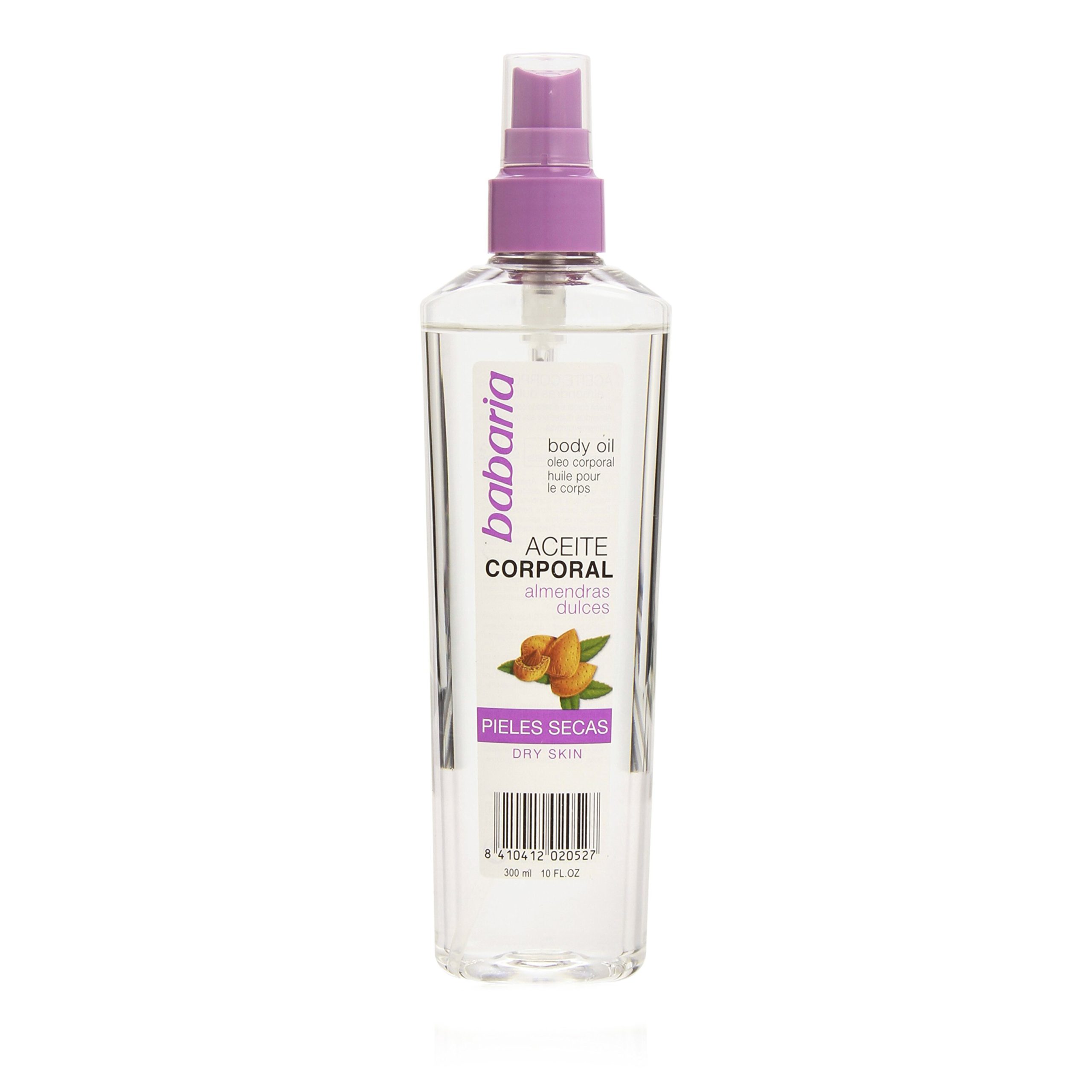 روغن بدن باباریا با عصاره بادام شیرین پوست خشک Babaria Sweet Almond Body Oil Dry Skin باباریا حجم 300 میل اورجینال
