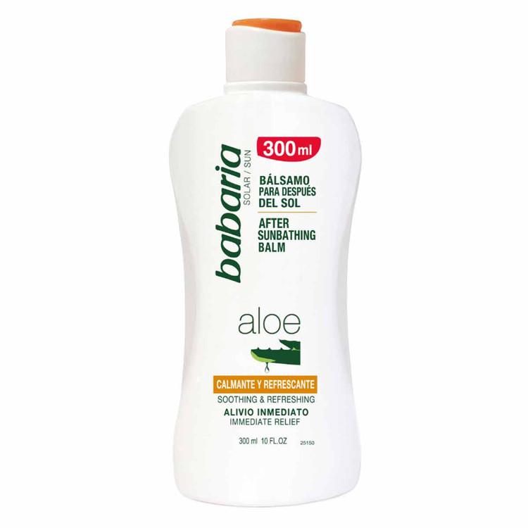 بالم آرامشبخش بعد از آفتاب باباریا حاوی آلوئهورا حجم 300 میل اورجینال Babaria After Sun Aloe Vera Balm 300ml خنککننده