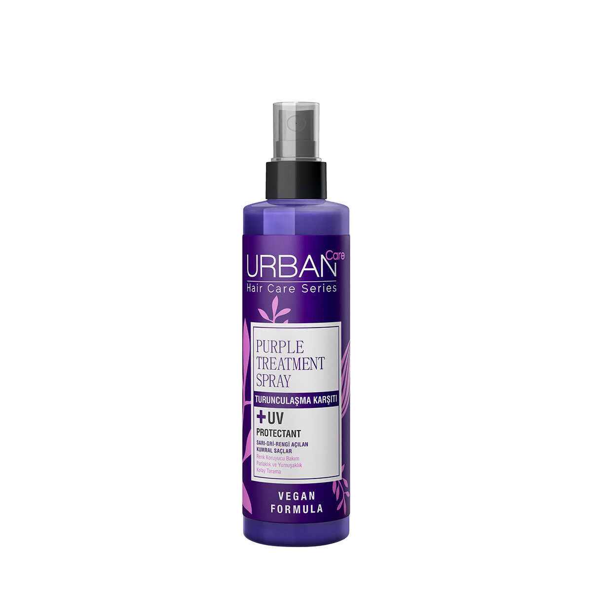 اسپری مو ضد زردی و تثبیتکننده رنگ اوربان کر حجم 200 میل اورجینال Urban Care Purple Treatment Spray 200ml نرمکننده و آب