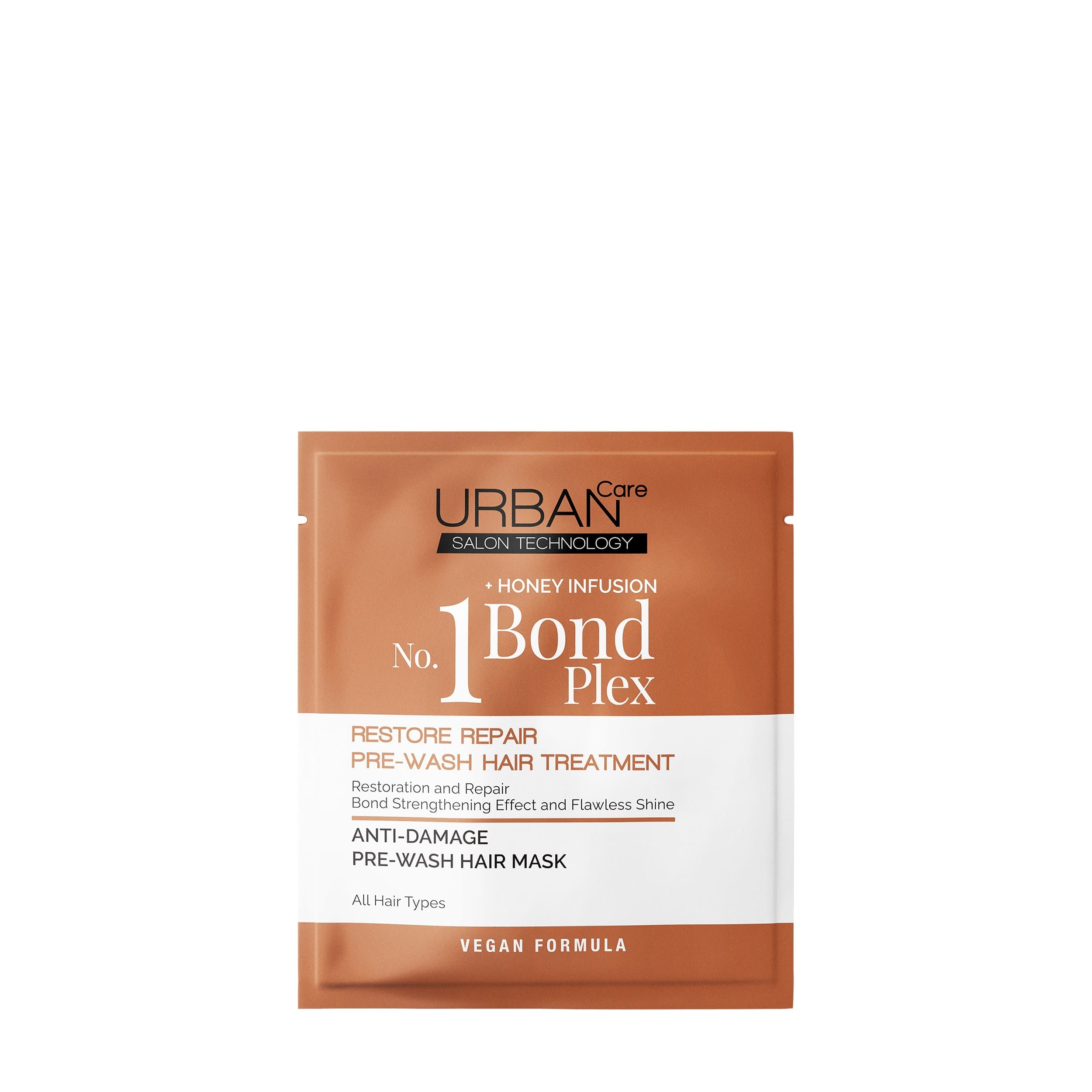 ماسک مو ورقهای اوربان کر مدل Bond Plex No.1 حجم 50 میل ترمیمکننده و تغذیهکننده عمیق مو – وگان و بدون پارابن
