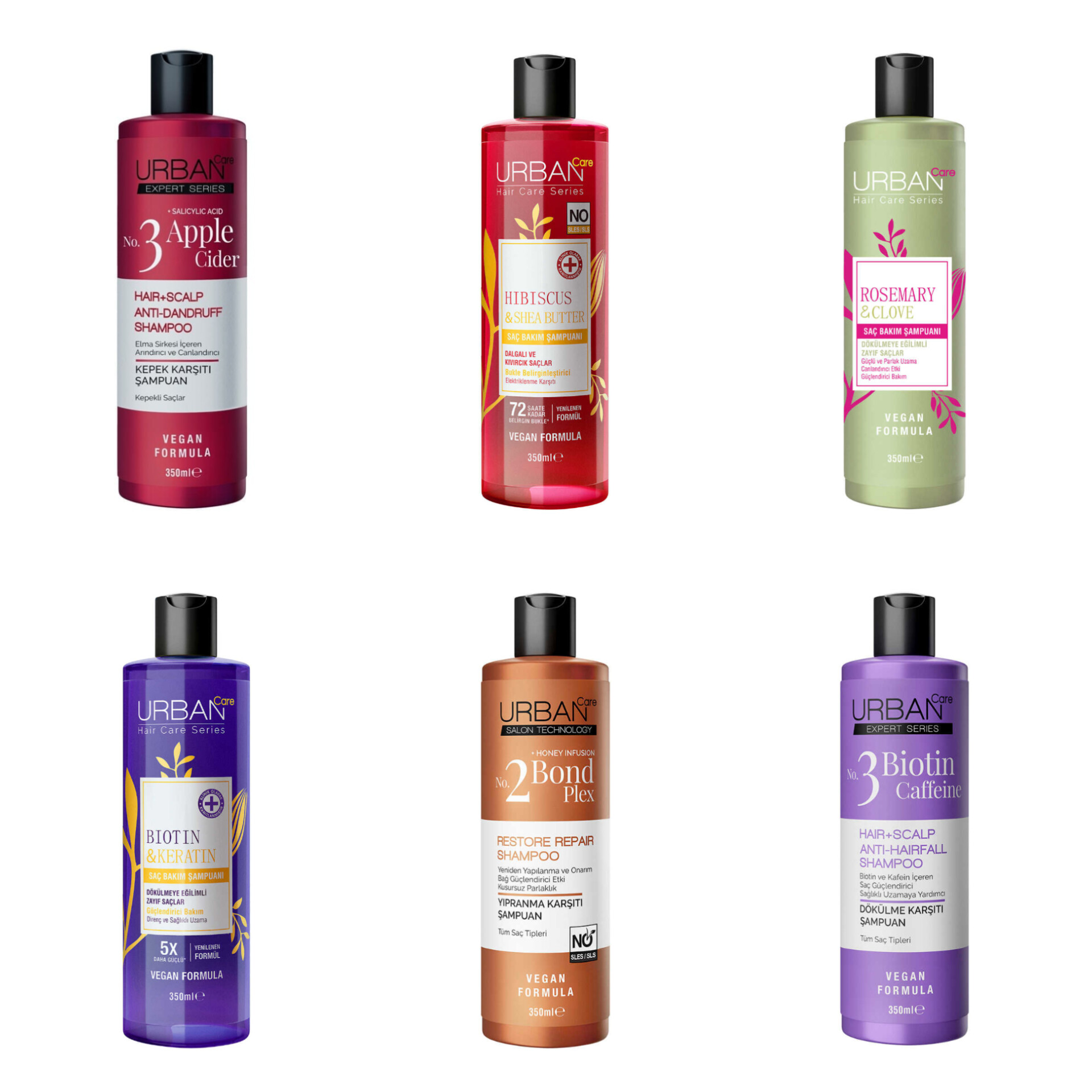 شامپو اوربان کر حجم 350 میل Urban Care Shampoo مدلهای متنوع – وگان و بدون سولفات