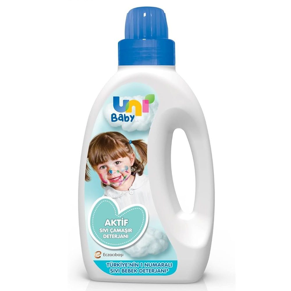 مایع لباسشویی کودک یونی بیبی Uni Baby حجم 1500 میل اورجینال شوینده ملایم و ضد حساسیت لباس نوزاد و کودک