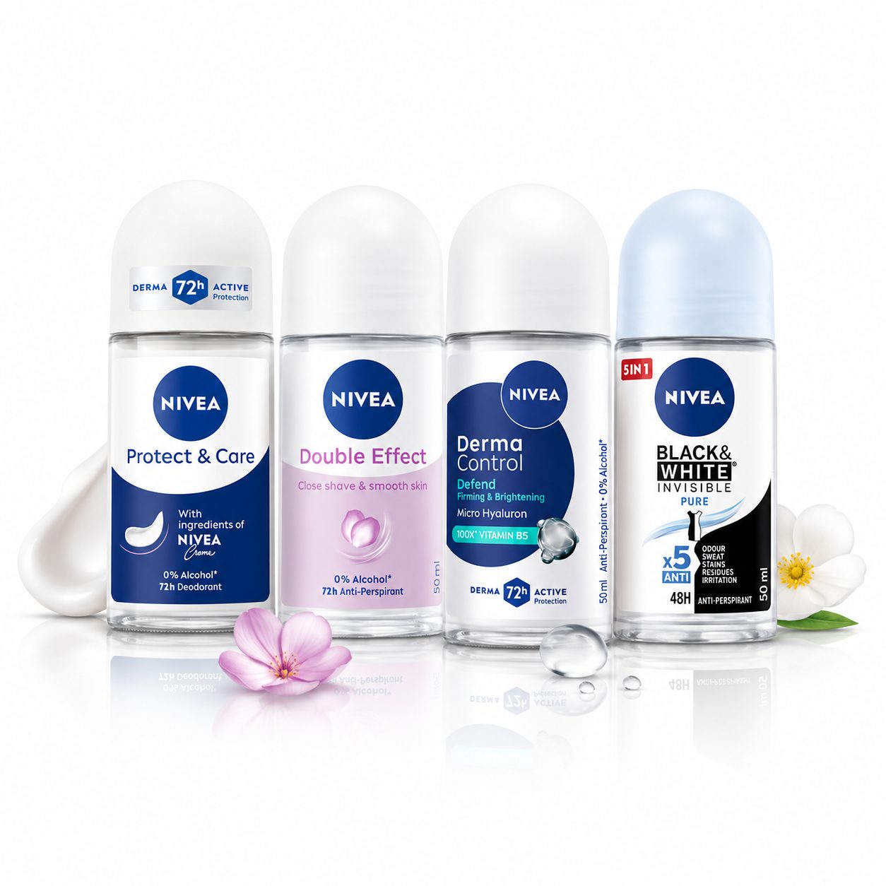 مام رول ضد تعریق زنانه نیوا NIVEA حجم 50 میل (واردات قانونی ارسال از منطقه آزاد ارس)