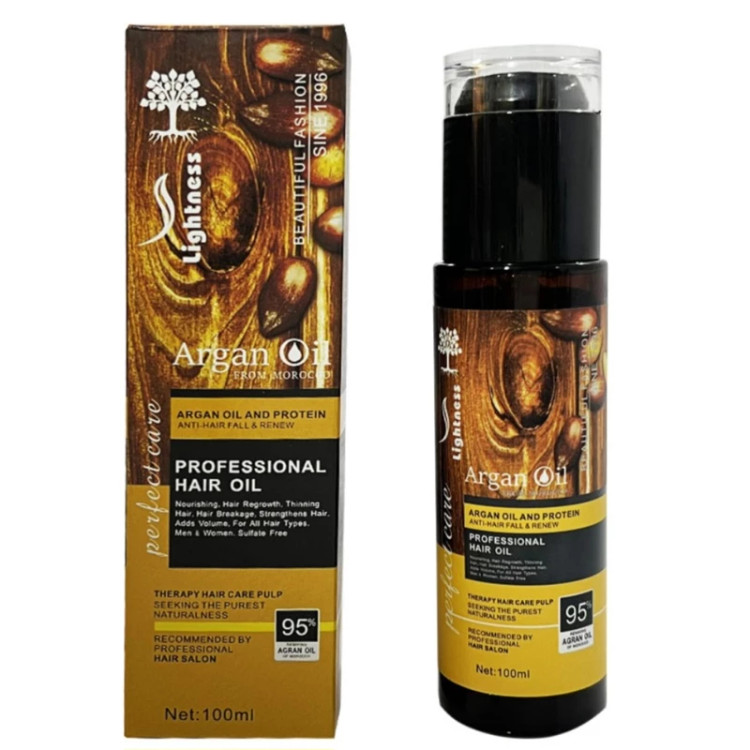 سرم مو روغن آرگان لایتنس Lightness حجم 100 میل