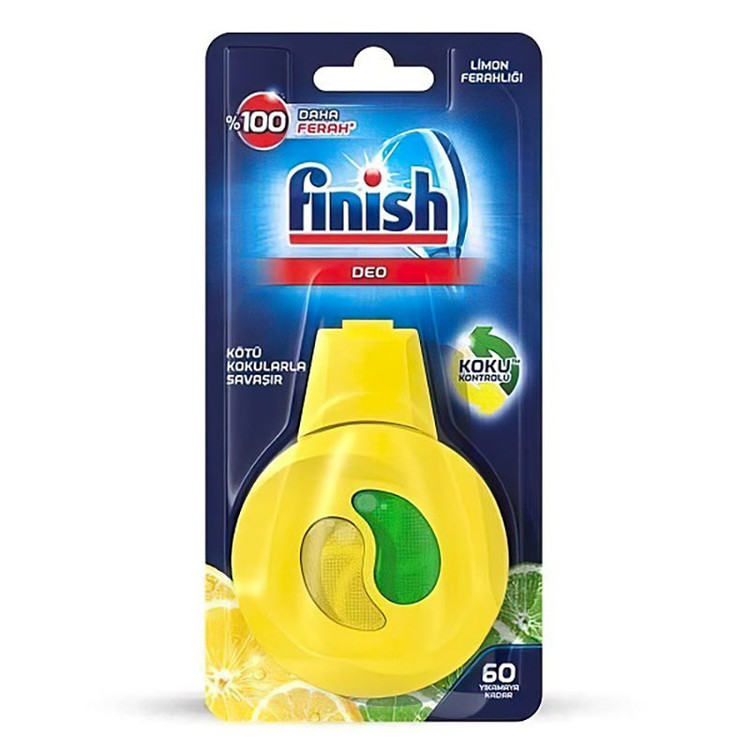 بوگیر و خوشبوکننده ماشین ظرفشویی فینیش Finish مدل Deo (رایحه لیمو و فرش) – ماندگاری 60 بار شستشو