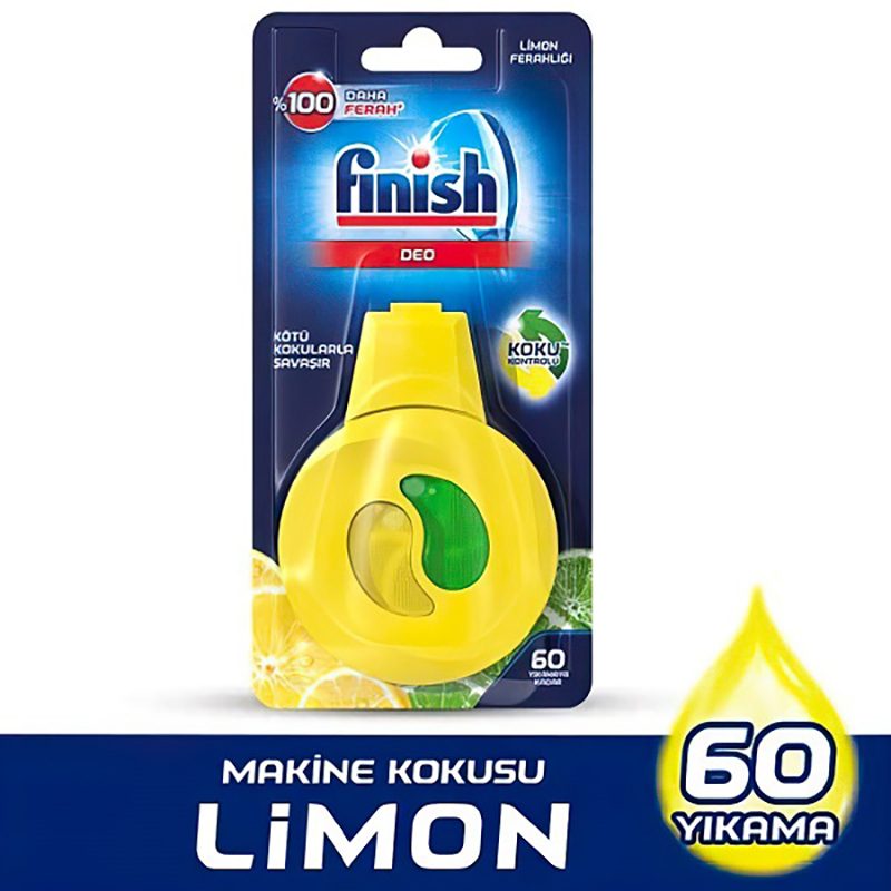 بوگیر و خوشبوکننده ماشین ظرفشویی فینیش Finish مدل Deo (رایحه لیمو و فرش) – ماندگاری 60 بار شستشو