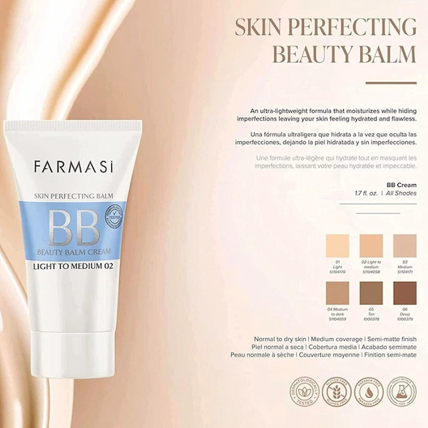 بی بی کرم فارماسی اورجینال SPF15 حاوی 7 ماده مؤثره حجم 50 میل پوشش طبیعی و مراقبت از پوست