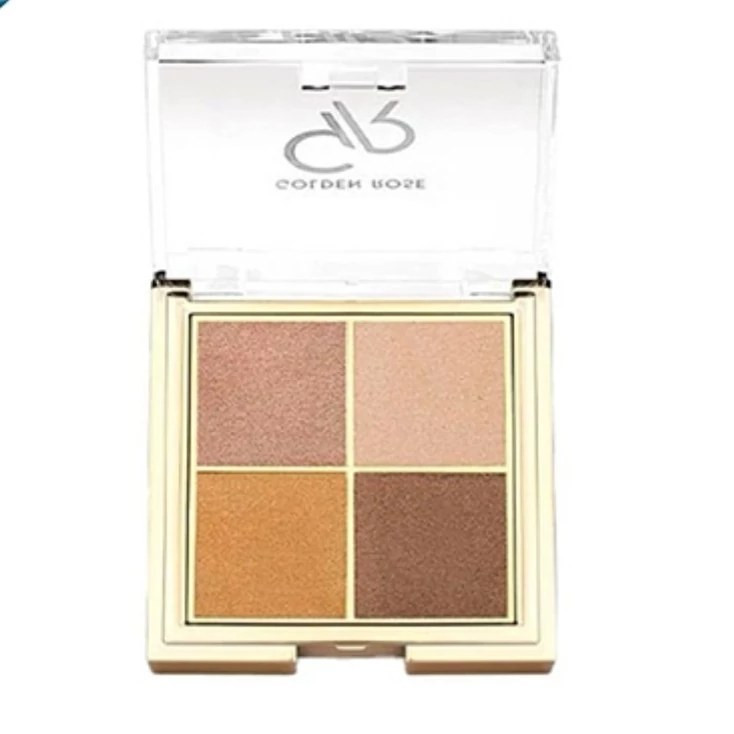 پالت سایه پودری 4 رنگ گلدن رز شماره 07 Bronze Vision