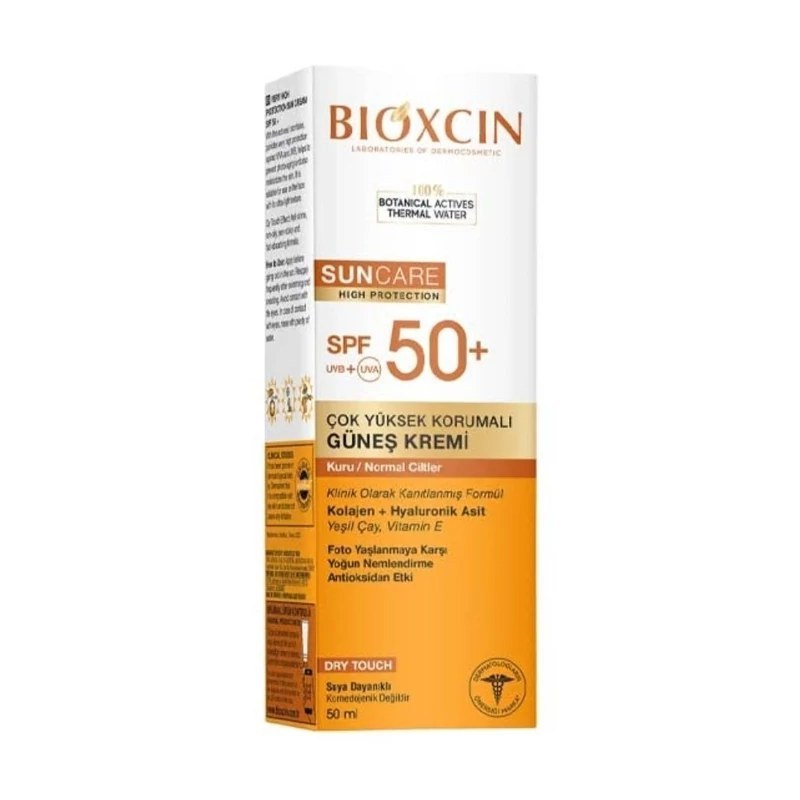 کرم ضدآفتاب بی رنگ بیوکسین +SPF50 مناسب پوست های خشک 50 میل
