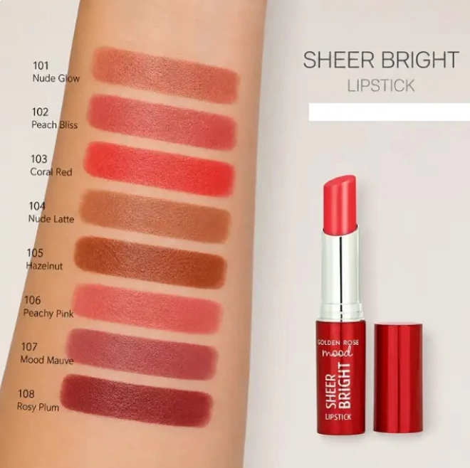 رژ شیر برایت گلدن رز شماره 104