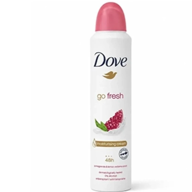 اسپری ضد تعریق زنانه داو مدل go fresh رایحه انار و برگ لیمو 250 میل
