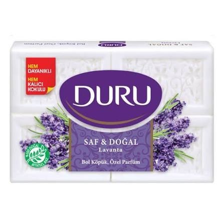 صابون گیاهی دورو مدل Saf  Dogal با رایحه اسطوخودوس بسته 4 عددی