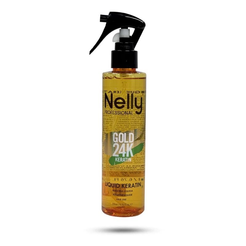 اسپری دو فاز کراتین گلد نلی Keratin Gold24 K ترمیم کننده مو حجم 400 میل