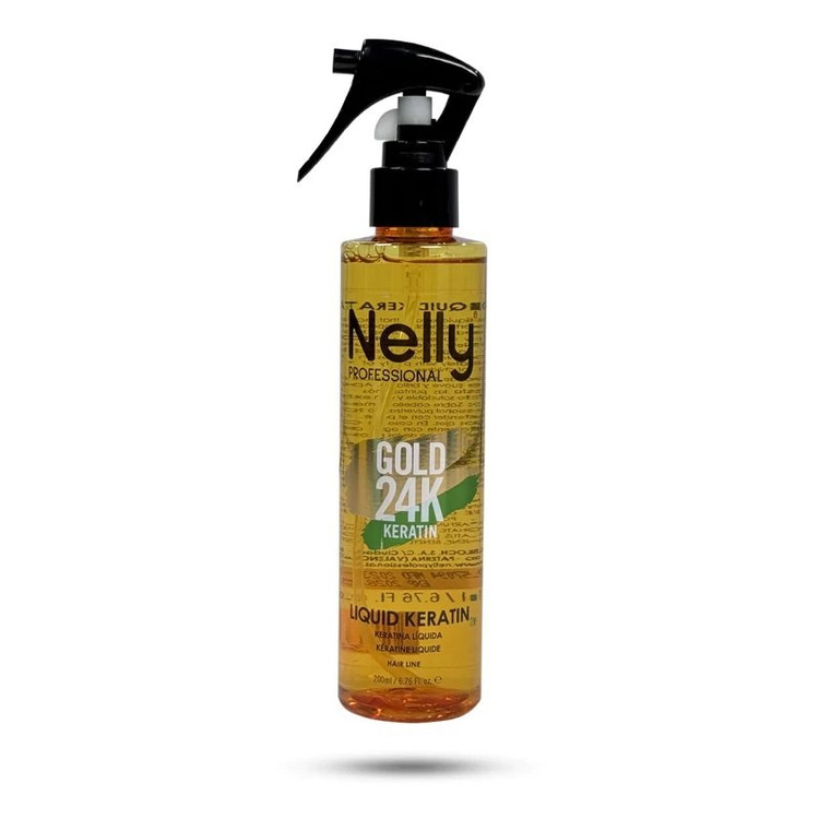 اسپری کراتینه گلد نلی Gold 24K Keratin حجم 200 میل