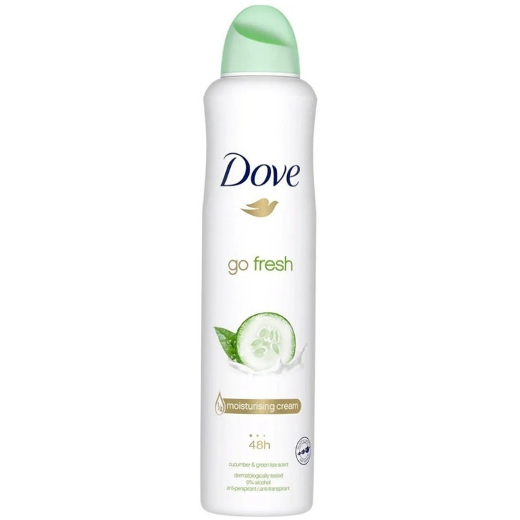 اسپری ضد تعریق زنانه داو مدل GO FRESH با رایحه خیار و چای سبز حجم 250 میل