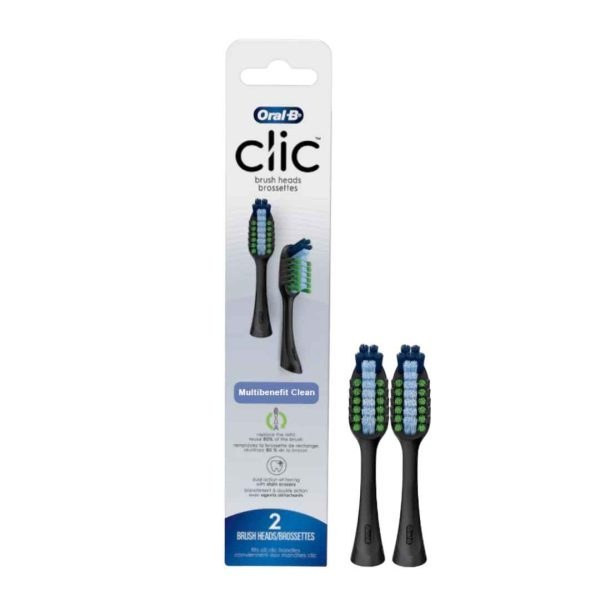 یدک مسواک اورال بی CLIC مدل MULTIBENEFIT بسته 2 عددی