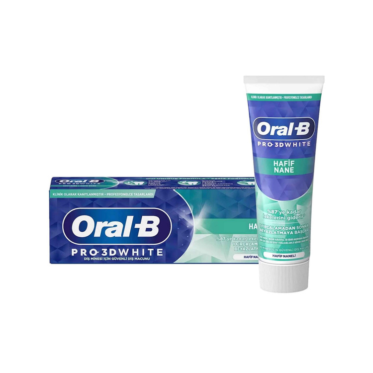 خمیر دندان اورال بی مدل Pro 3D White حجم 75 میل