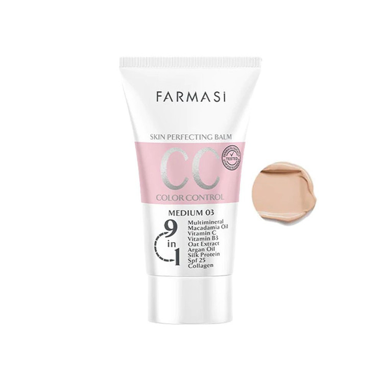 سی سی کرم 9 در 1 فارماسی رنگ متوسط 03 با FPS25 حجم 50 میل