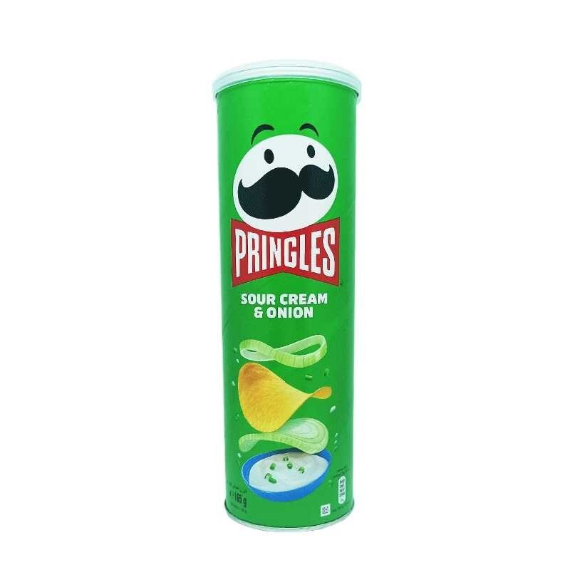 چیپس پیاز و خامه ترش پرینگلز Pringles مدل Sour Cream   Onion حجم 165 گرم