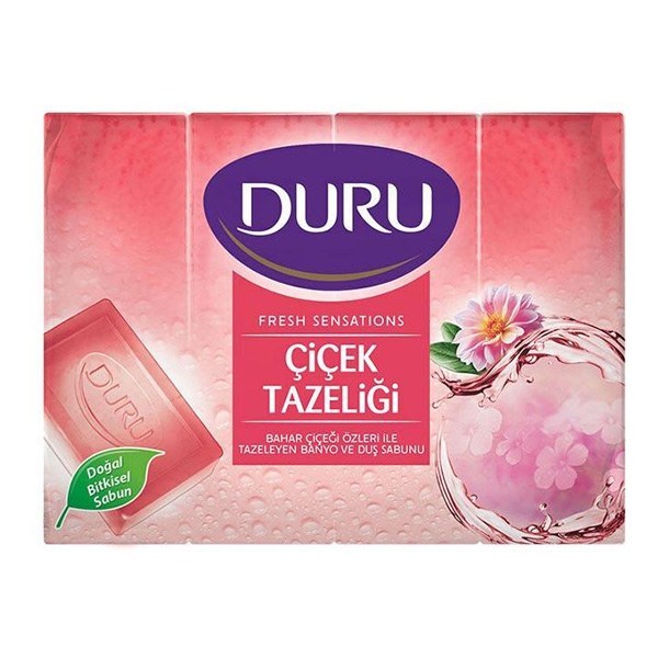 صابون استحمام عصاره گل های بهاری دورو DURU بسته 4 عددی
