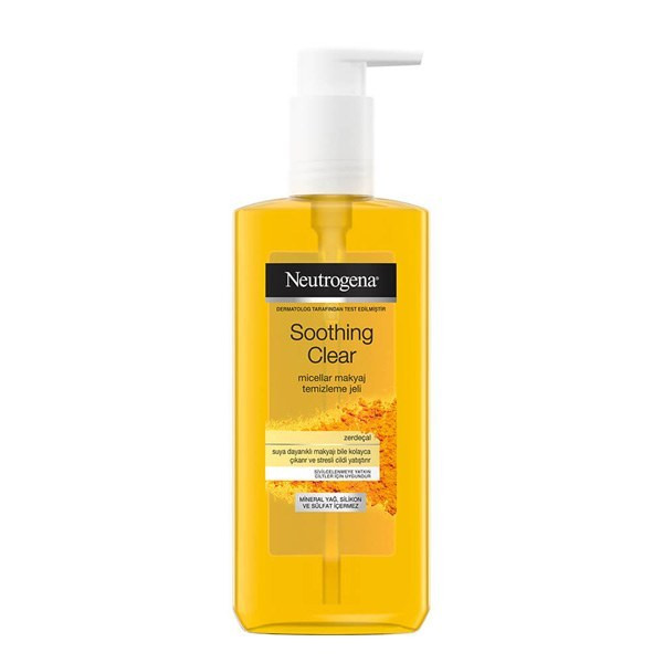 میسلار ژل شستشو صورت زردچوبه نوتروژینا مدل Soothing Clear حجم 200 میلی