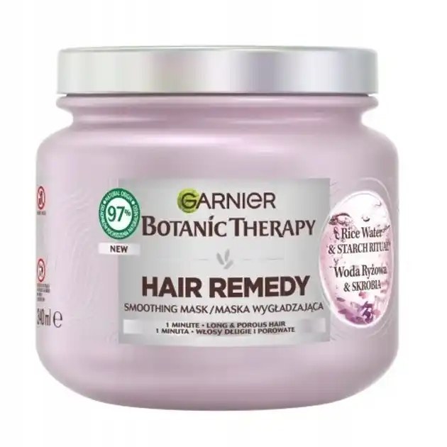 ماسک موی نرم کننده گارنیر سری Botanic Therapy حاوی آب برنج و نشاسته 340 میل