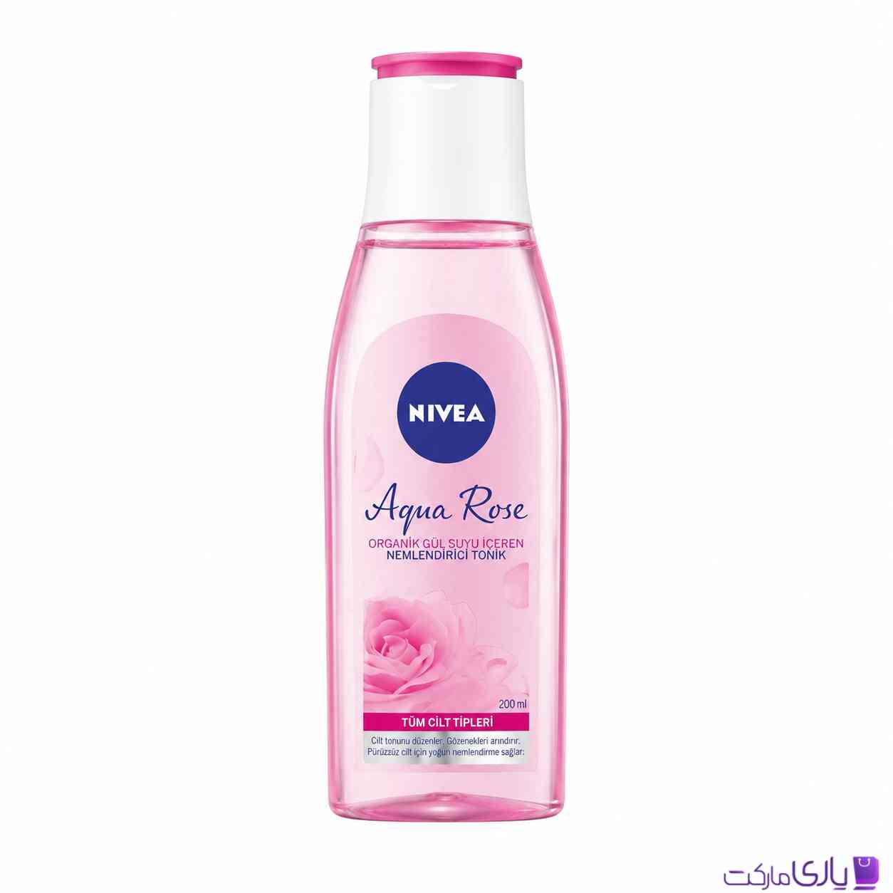تونر آبرسان و روشنکننده صورت نیوآ مدل Aqua Rose حاوی گلاب مناسب انواع پوست حجم 200 میل