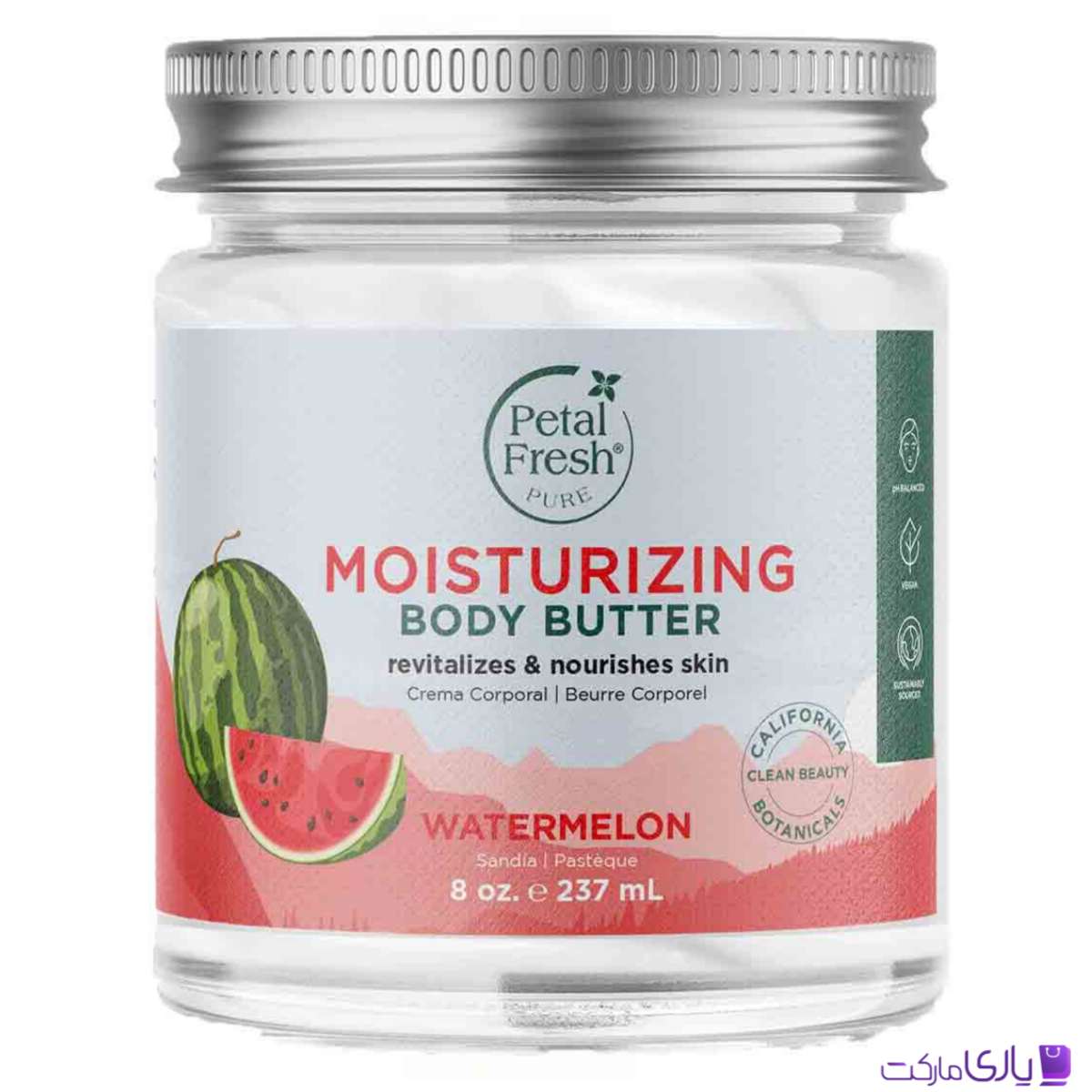کره بدن پتال فرش Petal Fresh مدل Moisturizing حاوی هندوانه حجم 237 میل