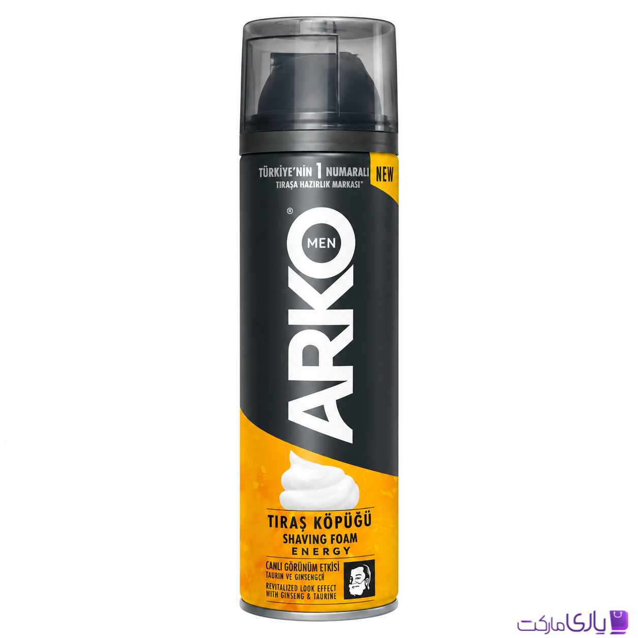 فوم اصلاح آرکو مدل Energy انرژی حاوی عصاره جینسینگ و تورین حجم 200 میل