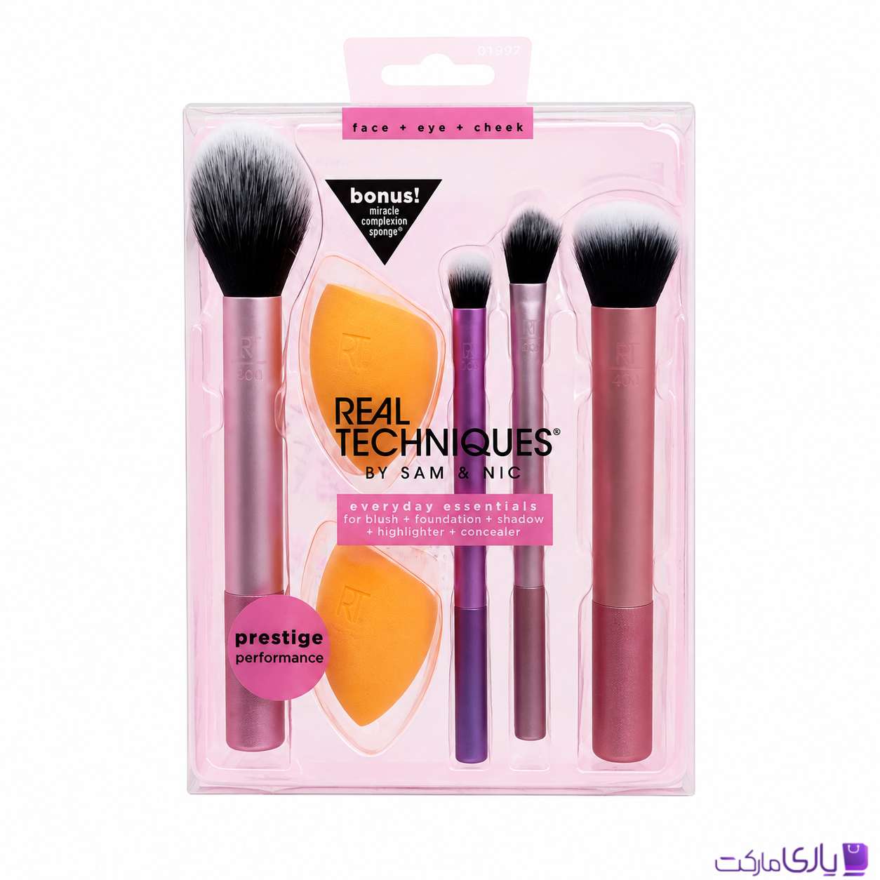 ست براش و اسفنج آرایشی ریل تکنیکس مدل Everyday Essentials