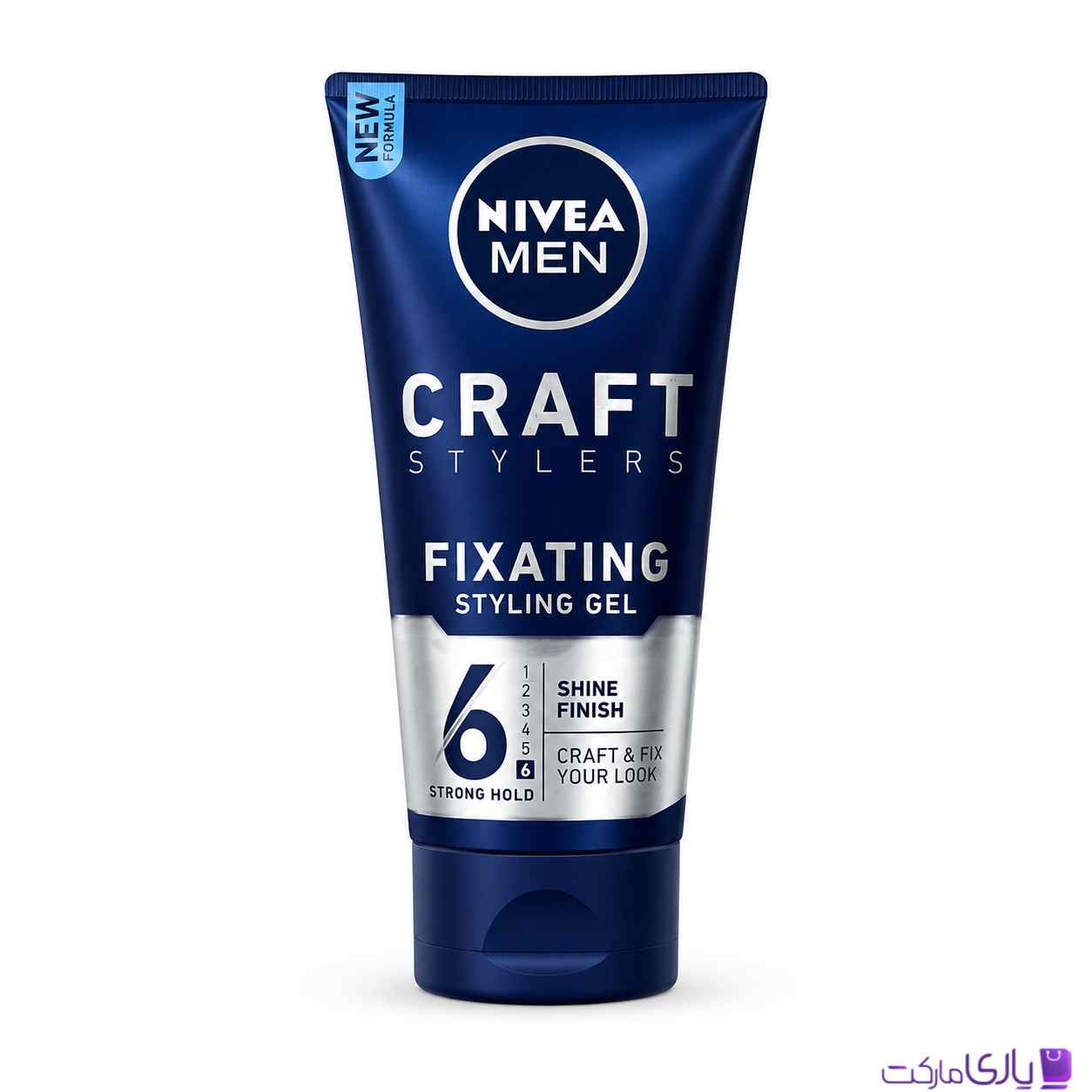 ژل حالتدهنده مو نیوآ مدل Craft Stylers Fixating با قدرت نگهداری بسیار قوی شماره 6 و نمای نهایی براق حجم 150 میل