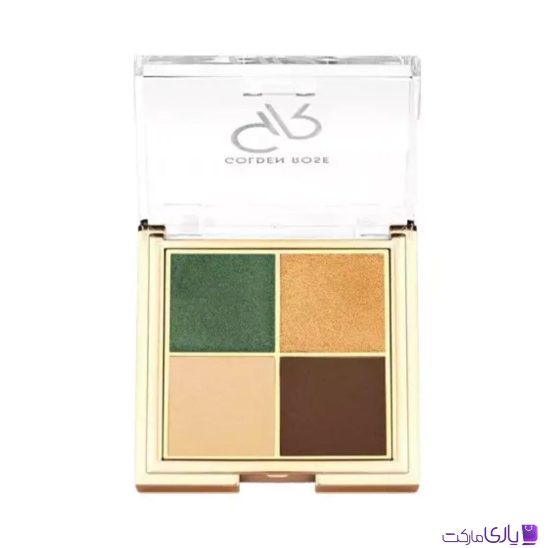 پالت سایه چشم 4 رنگ گلدن رز Golden Rose مدل Quattro رنگ 02 Royal Jungle
