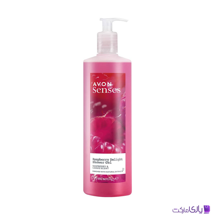 ژل شستشوی بدن آون مدل Raspberry Delight با رایحه تمشک و انگور فرنگی سیاه حجم 720 میل