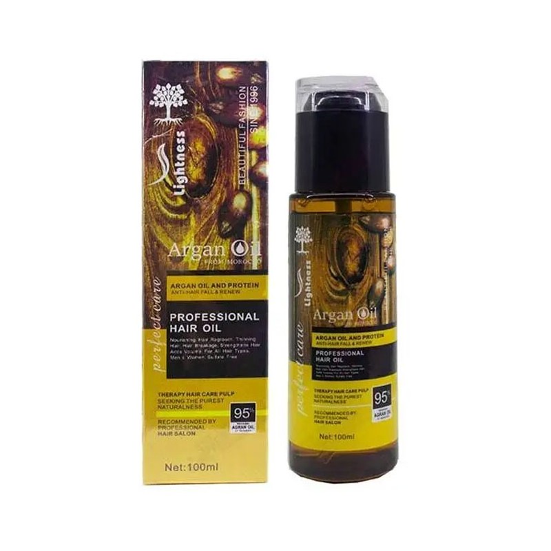 روغن آرگان بدون سولفات لایتنس Lightness مناسب انواع مو 100 میل