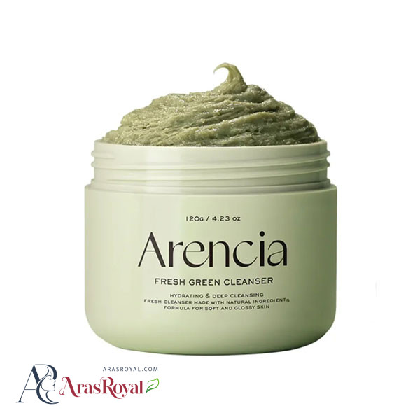 شوینده موچی برنج و چای سبز آرنسیا Arencia مدل Fresh Green وزن 120 گرم