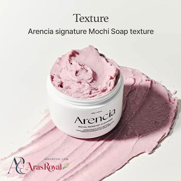 شوینده موچی گل رز و برنج آرنسیا Arencia مدل Fresh Rosehip وزن 120 گرم