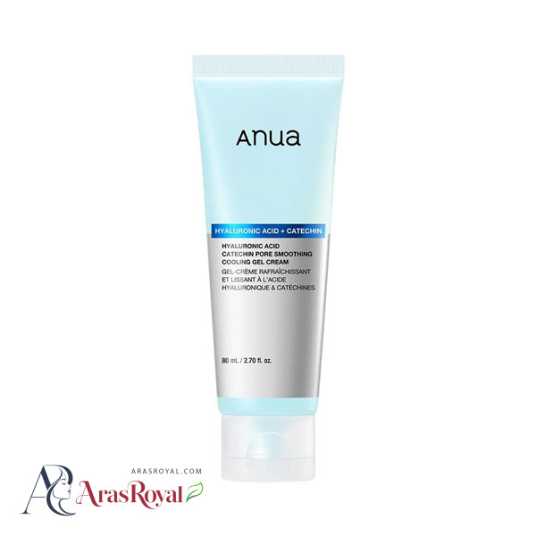 ژل کرم آبرسان خنککننده آنوا Anua حاوی هیالورونیک اسید و کاتچین حجم 80 میل
