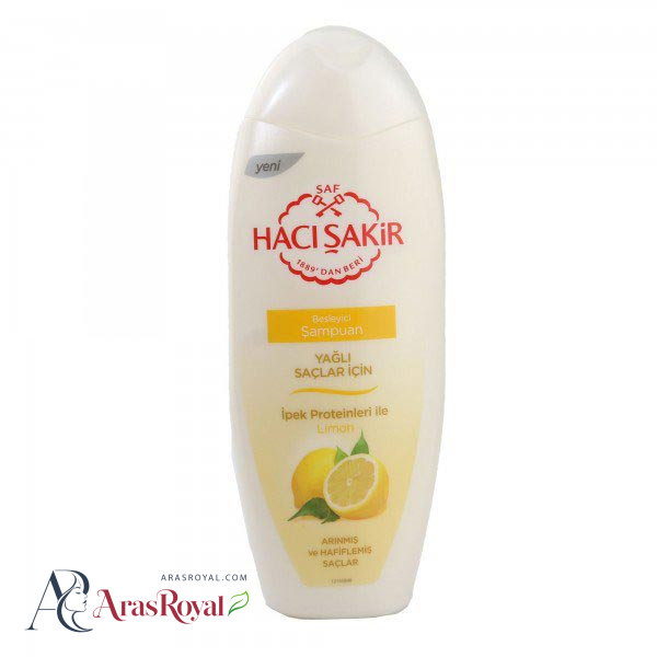 شامپو سر حاجی شاکر HACI SAKiR مدل Limon لیمو مناسب مو های چرب حجم 500 میل