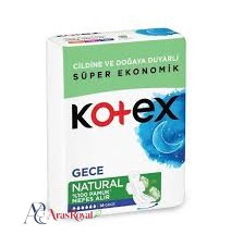 نوار بهداشتی کوتکس Kotex مدل Natural مناسب شب بسته 14 عددی