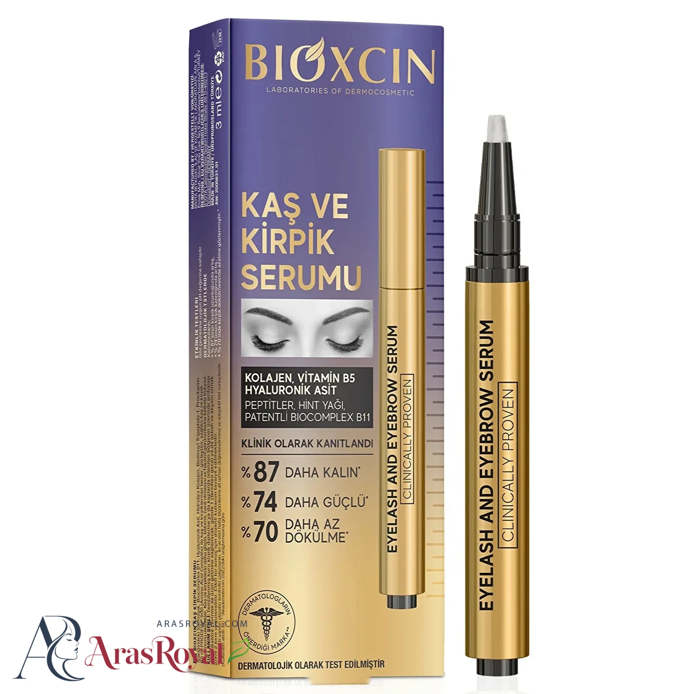 سرم تقویت کننده مژه و ابرو بیوکسین BIOXCIN حجم 3 میل