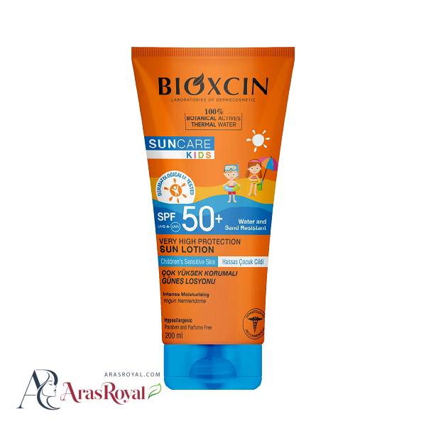 ضد آفتاب صورت و بدن بیوکسین Bioxcin مناسب نوزاد و کودک حجم 200 میل